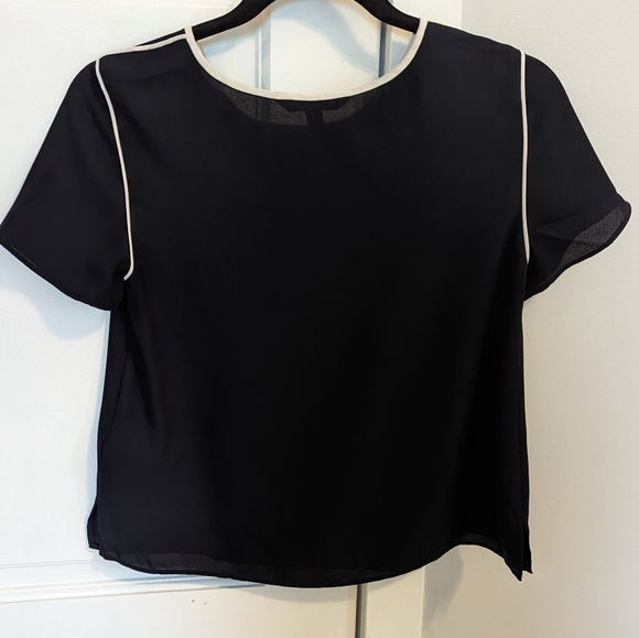 Banana Republic navy blue blouse XXSP - Picture 2 of 6